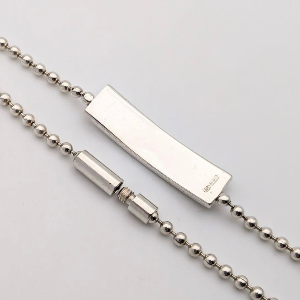 Gucci Silver ID Plate Ball Chain Double Wrap Bracelet/Choker - Picture 8 of 8